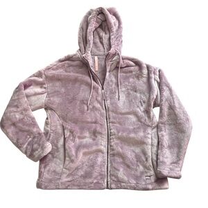 SOYBU Y2K Faux Fur Zip Up Pastel Jacket Women’s Size Medium